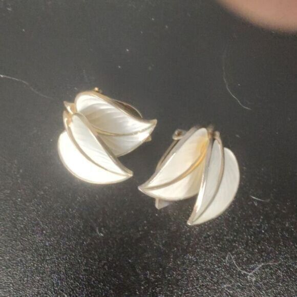 Hans Myrhie sterling silver and enamel clip on earrings‎ - Picture 4 of 6